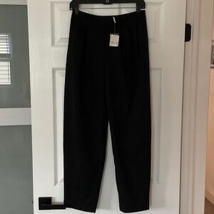 NWT Free People Black High-Waist Pants darted style and adjustable back size 0